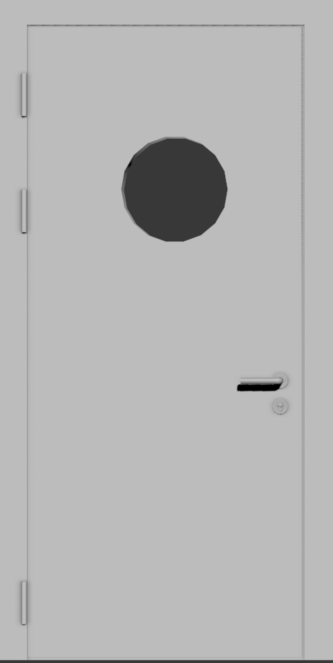 Дверь противопожарная одностворчатая с иллюминатором